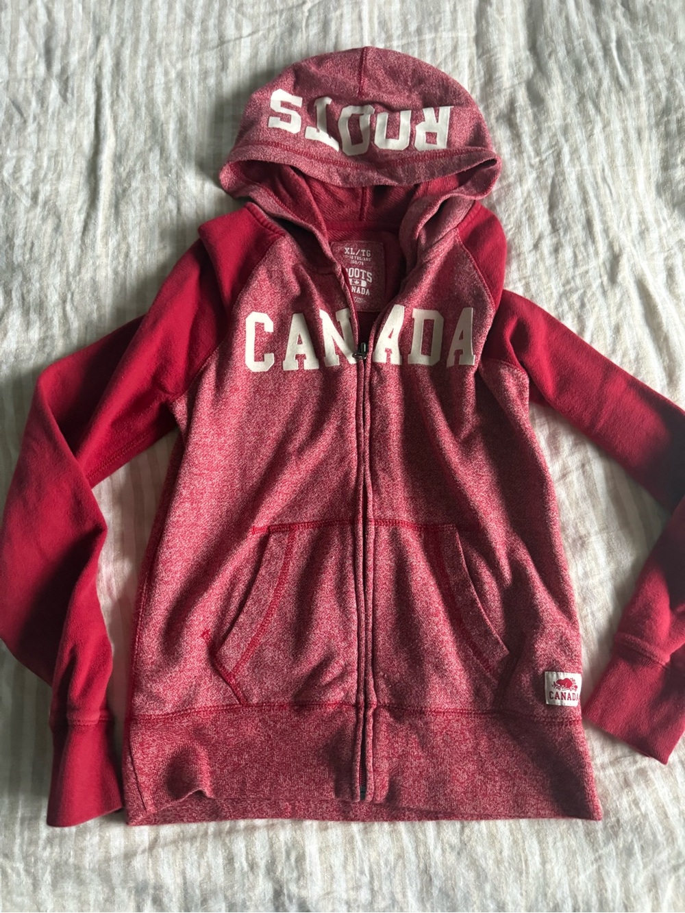 Roots Kids Red CANADA Zip Hoodie